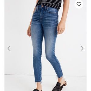 Madewell 9” high rise skinny cropped jean size 29